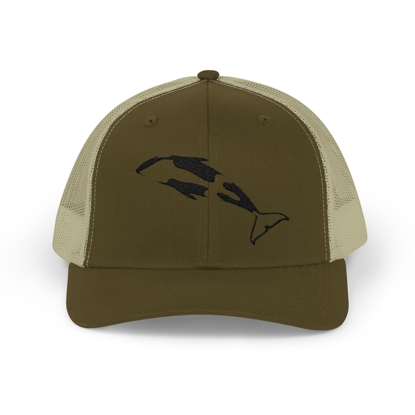 Orca Whale Breach Snapback Trucker Cap