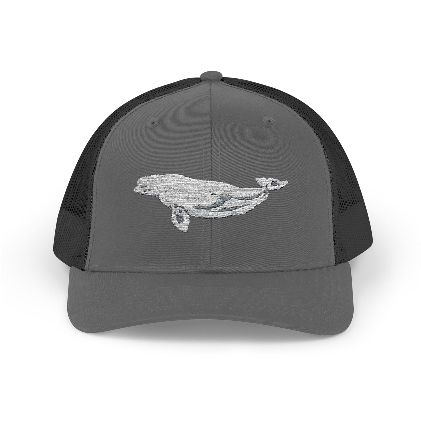 Beluga Embroidered Snapback Trucker Cap