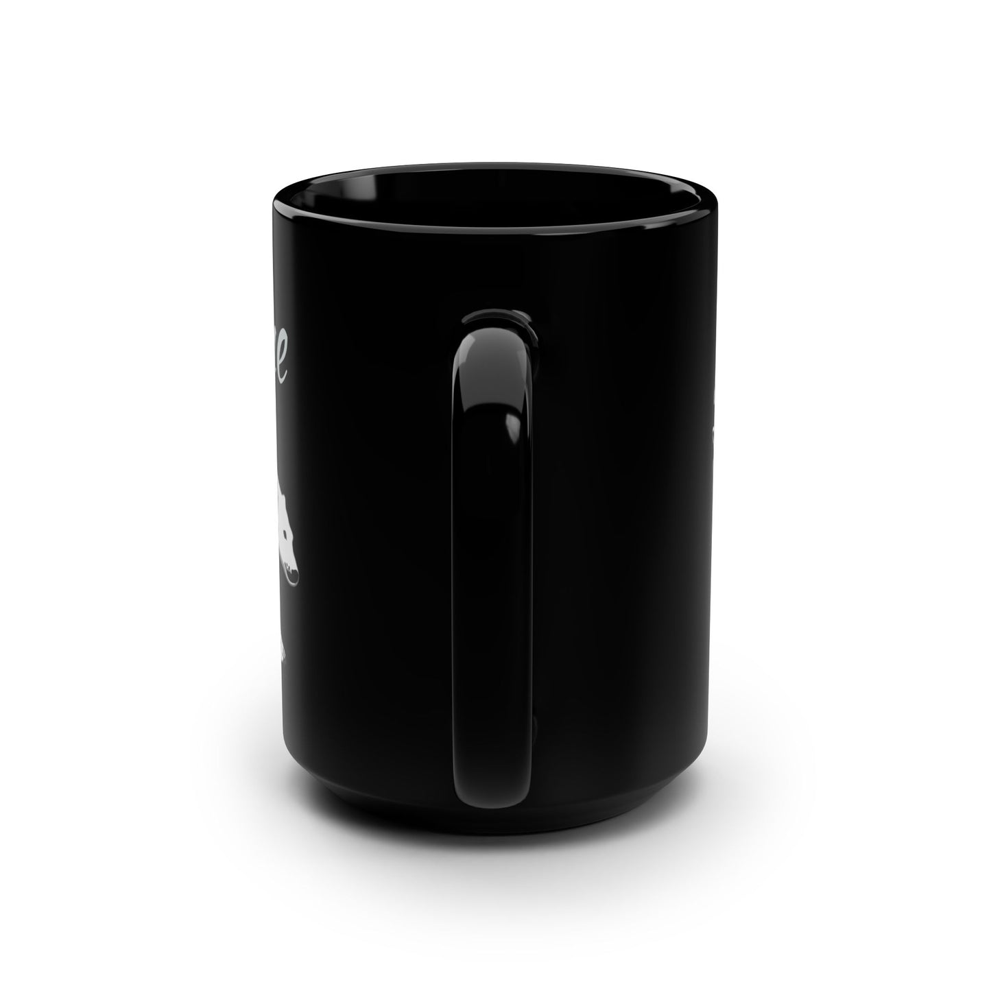 Hupomone Polar Bear Black Mug, 15oz