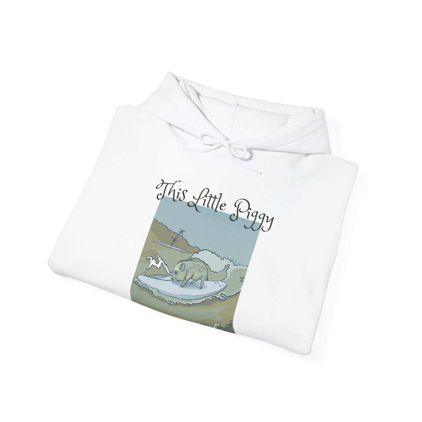 This Little Piggy went to the beach Unisex Heavy Blend™ Hooded Sweatshirt