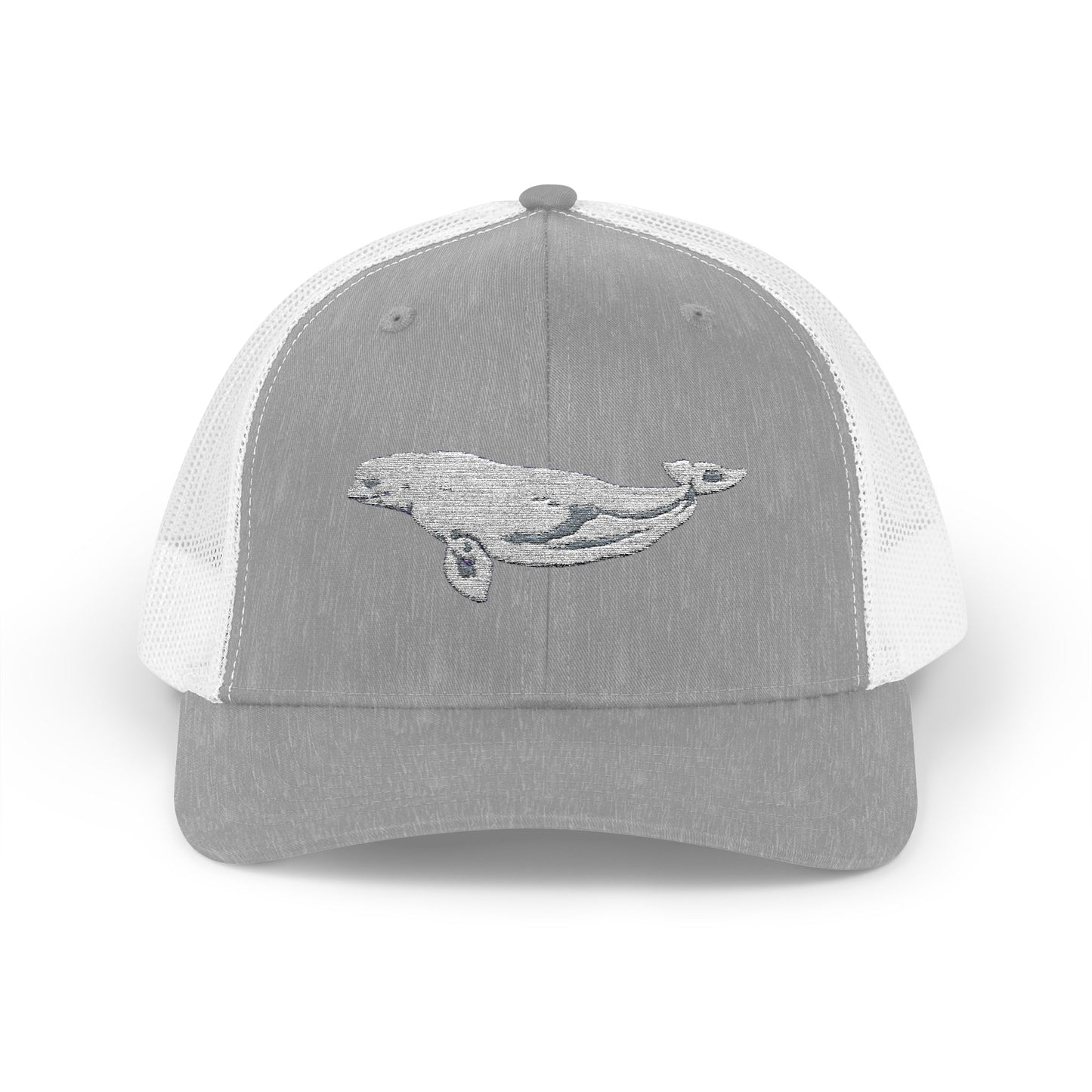 Beluga Embroidered Snapback Trucker Cap