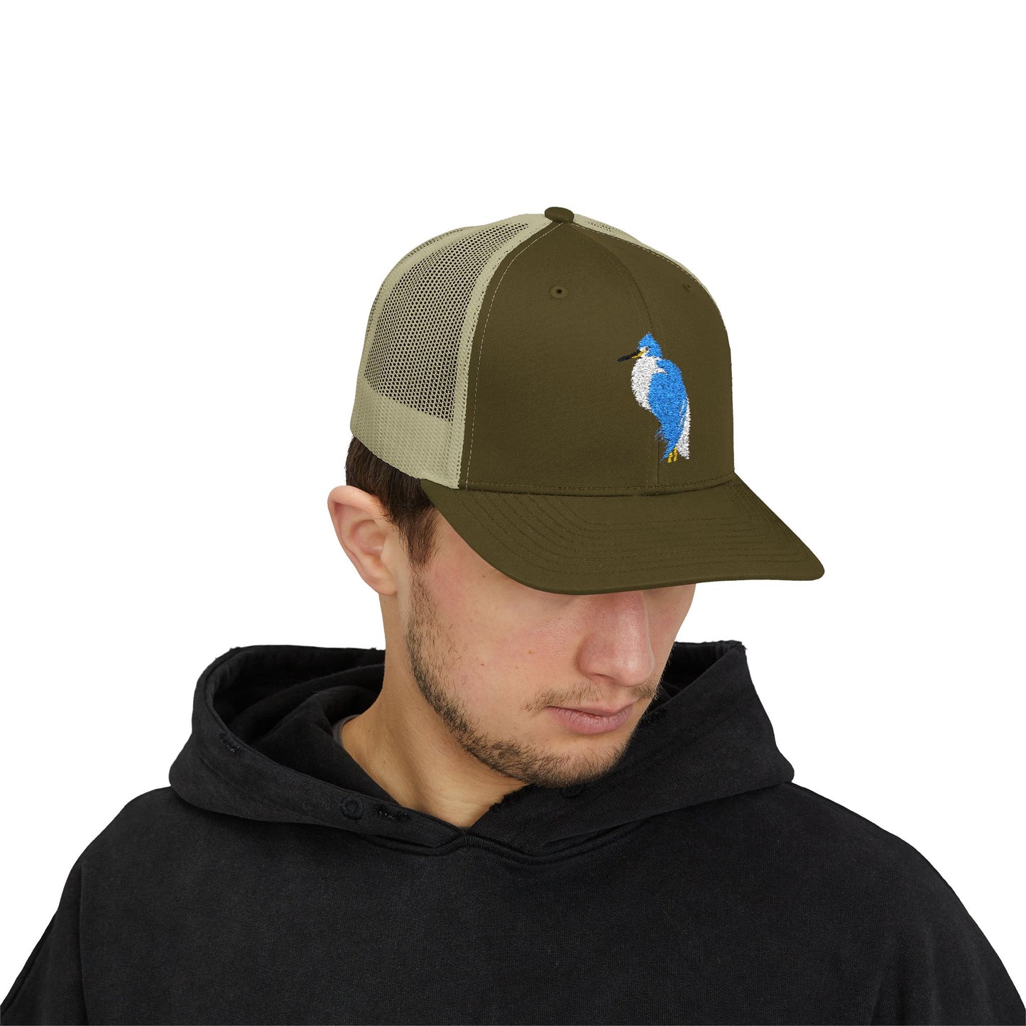 Great Blue Heron Snapback Trucker Cap