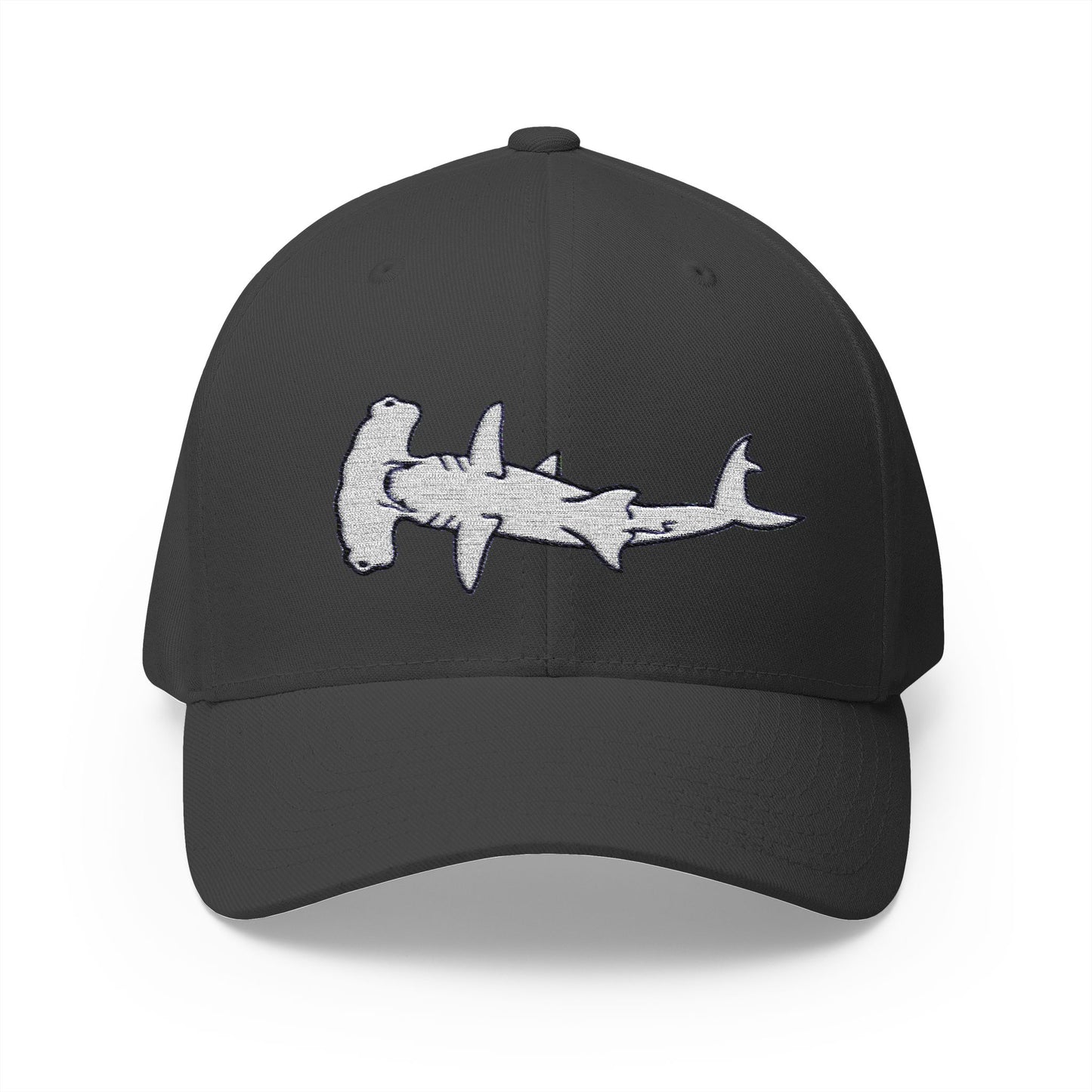 Hammerhead Shark Closed-Back Structured Cap (Embroidery)
