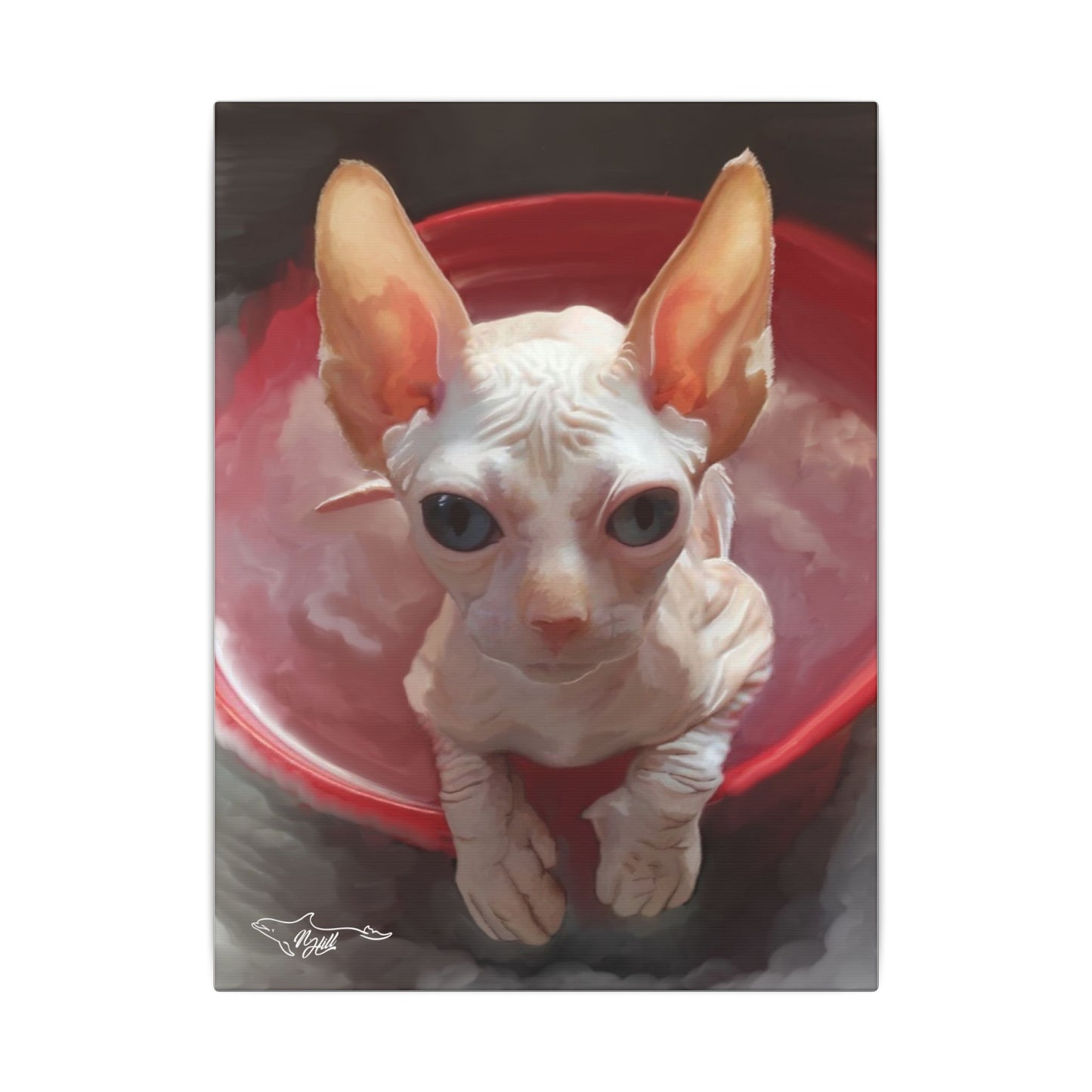 Sphynx Cat Matte Canvas, Stretched, 0.75"