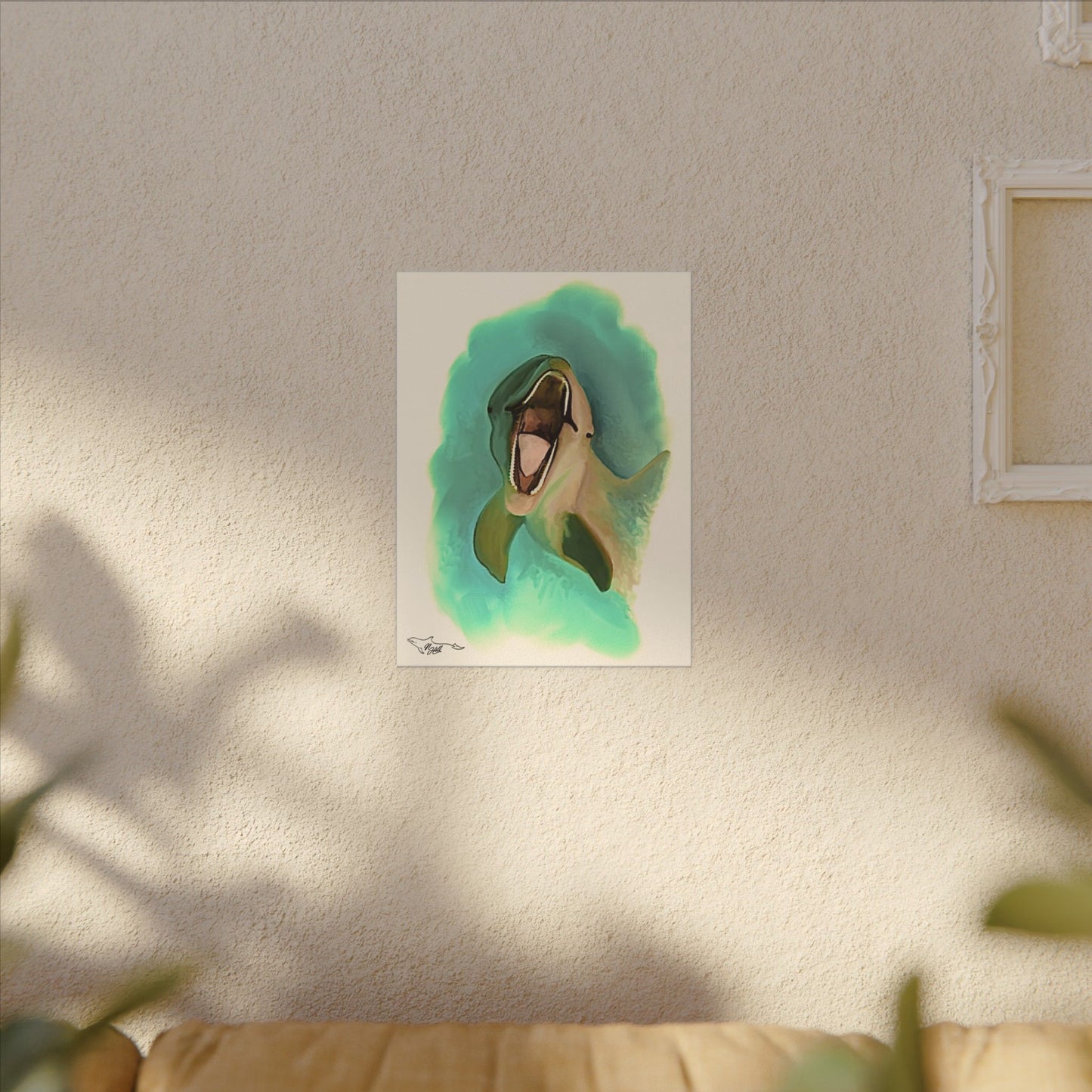 Dolphin Matte Canvas, Stretched, 0.75"