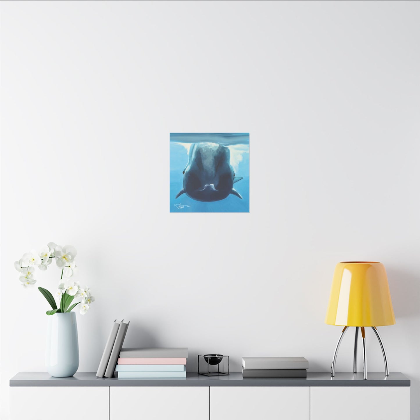 Sperm Whale Matte Canvas, Stretched, 0.75"