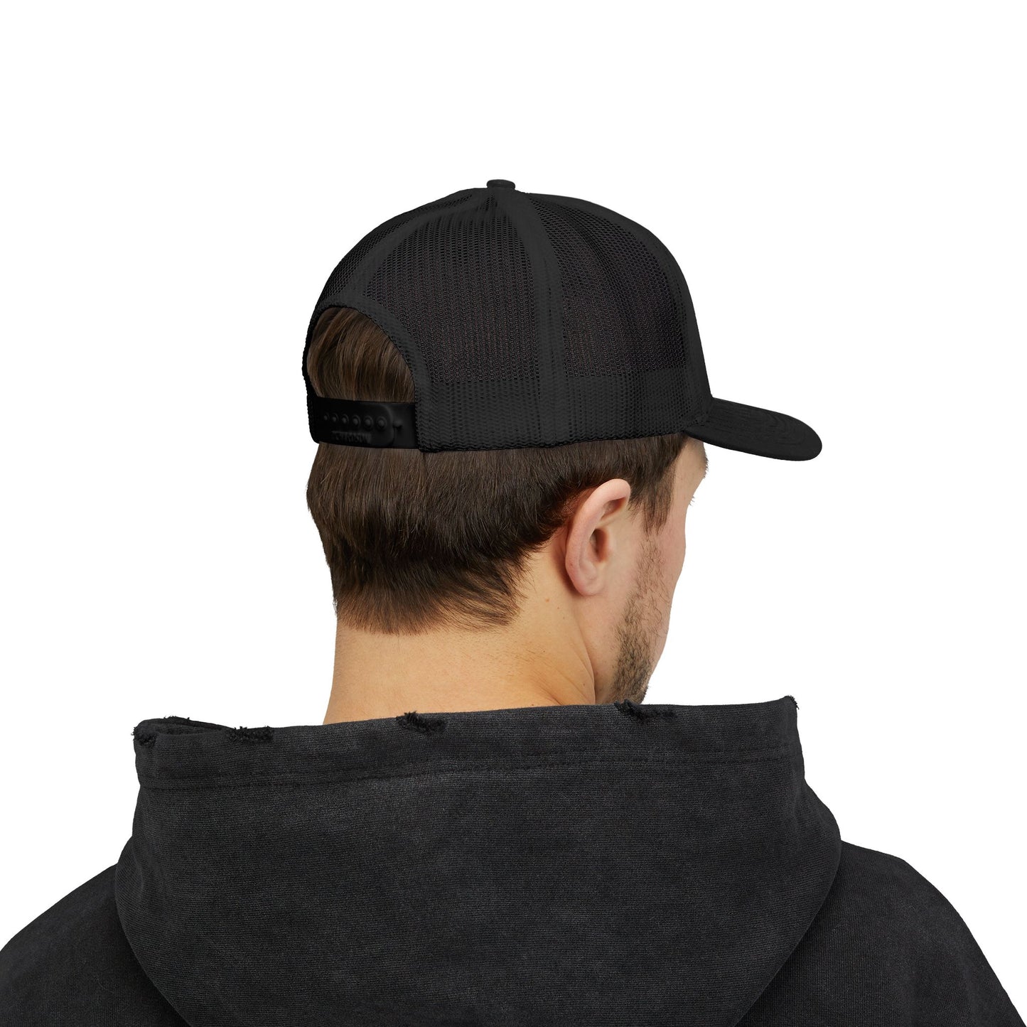 Beluga Embroidered Snapback Trucker Cap