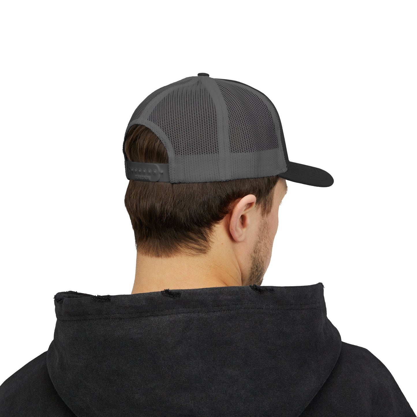 Beluga Embroidered Snapback Trucker Cap