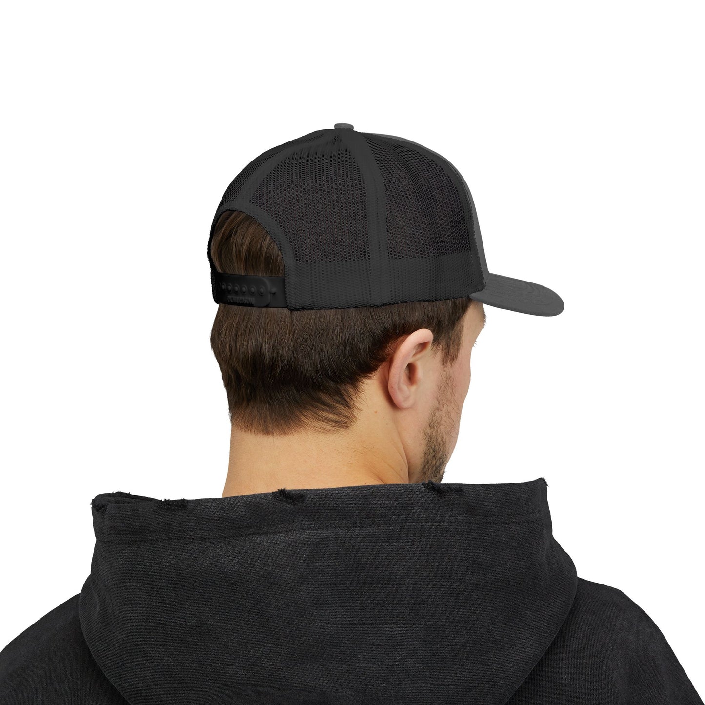 Beluga Embroidered Snapback Trucker Cap