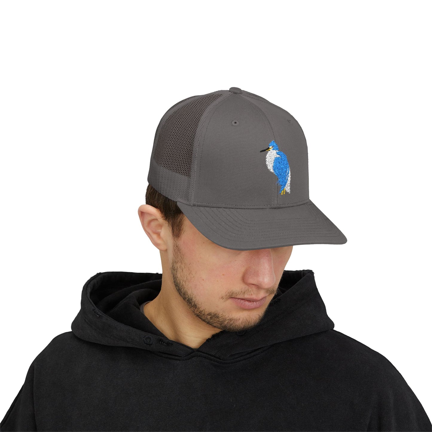 Great Blue Heron Snapback Trucker Cap