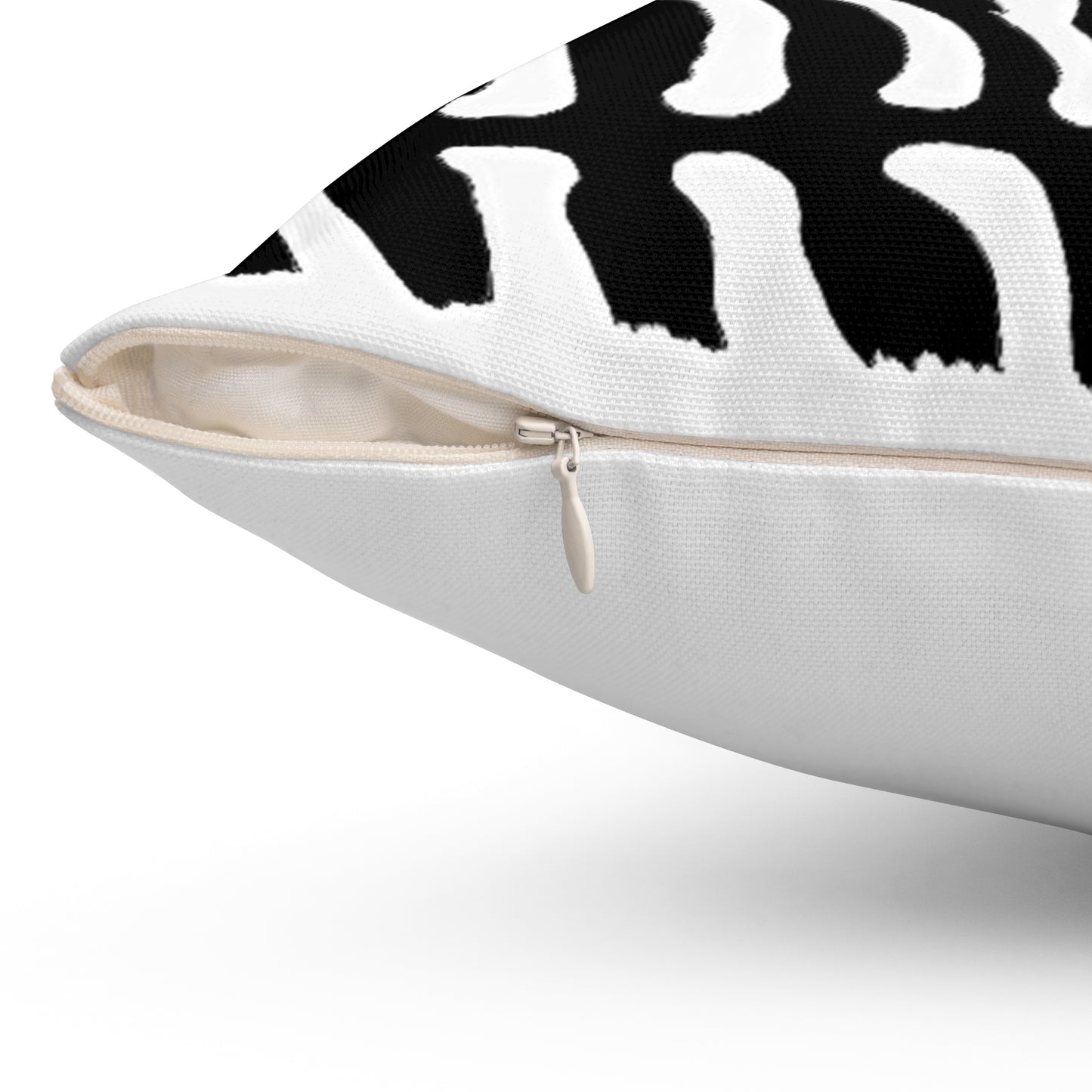 Zebra Spun Polyester Square Pillow