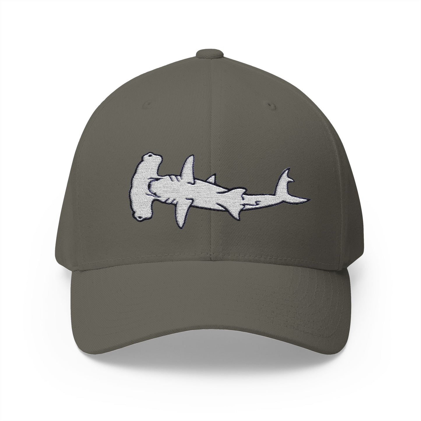 Hammerhead Shark Closed-Back Structured Cap (Embroidery)