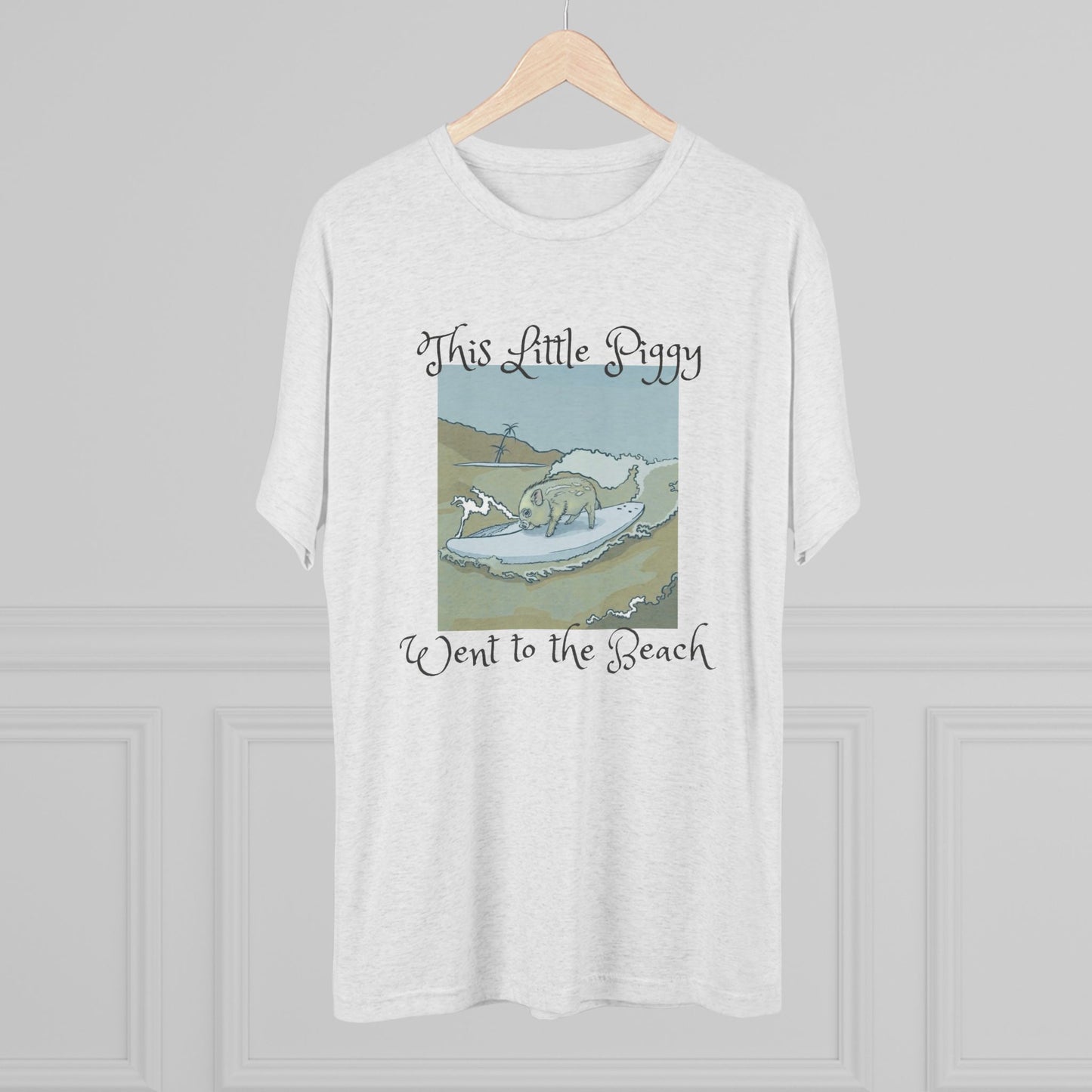 This Little Piggy went to the Beach Unisex Tri-Blend Crew Tee