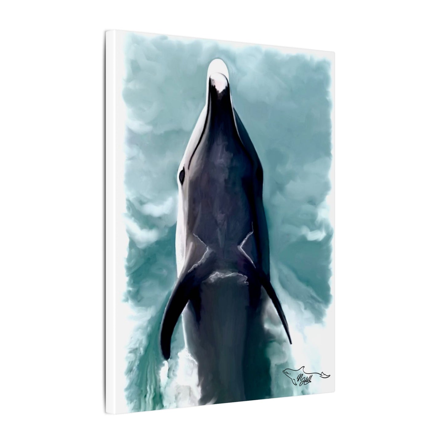 Dolphin Matte Canvas, Stretched, 0.75"