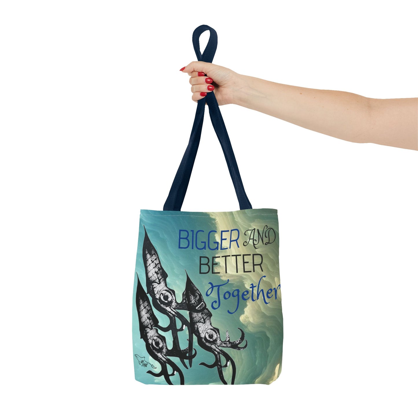 Bigger And Better Together Squid Tote Bag (AOP)