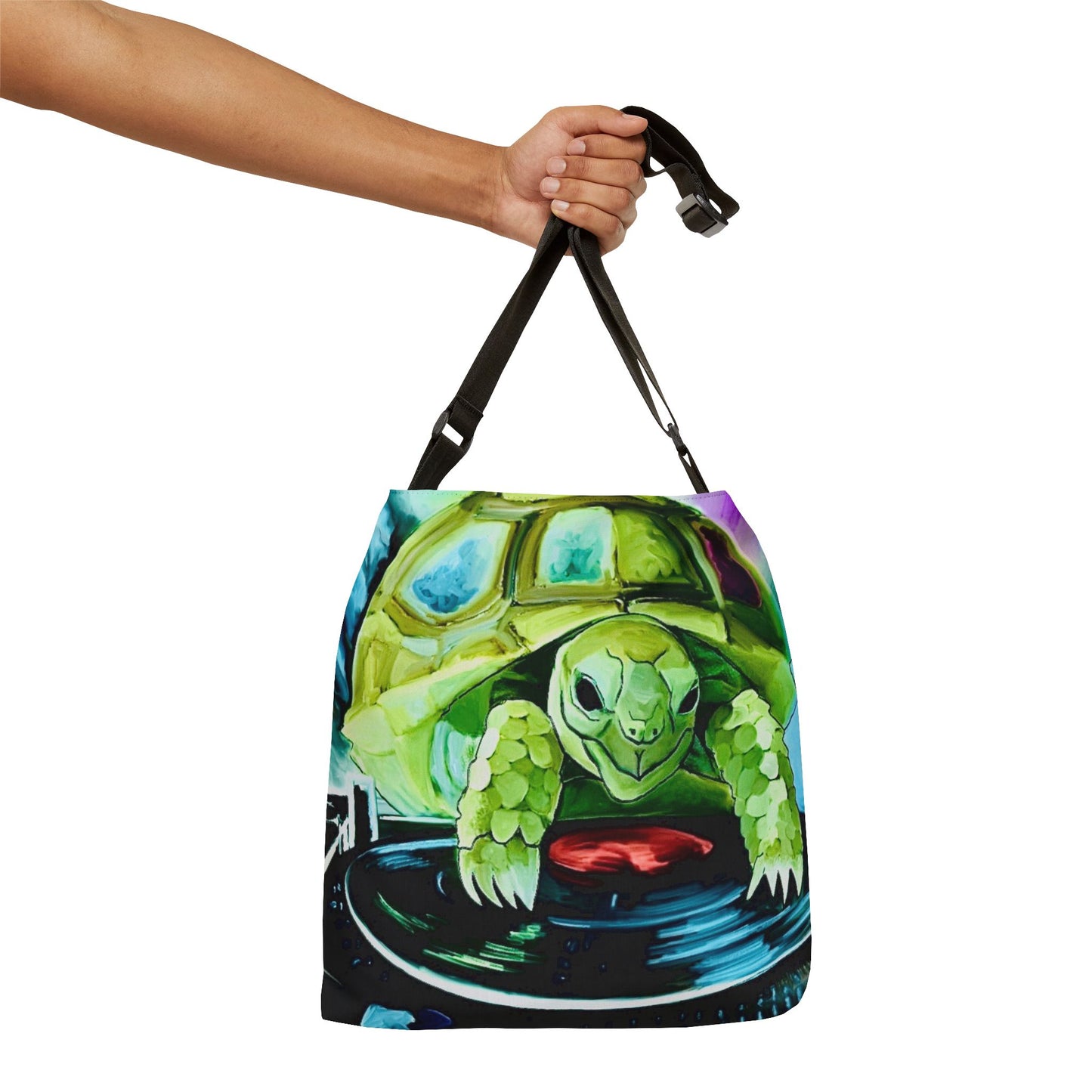 Disc Jockey Tortoise Adjustable Tote Bag (AOP)