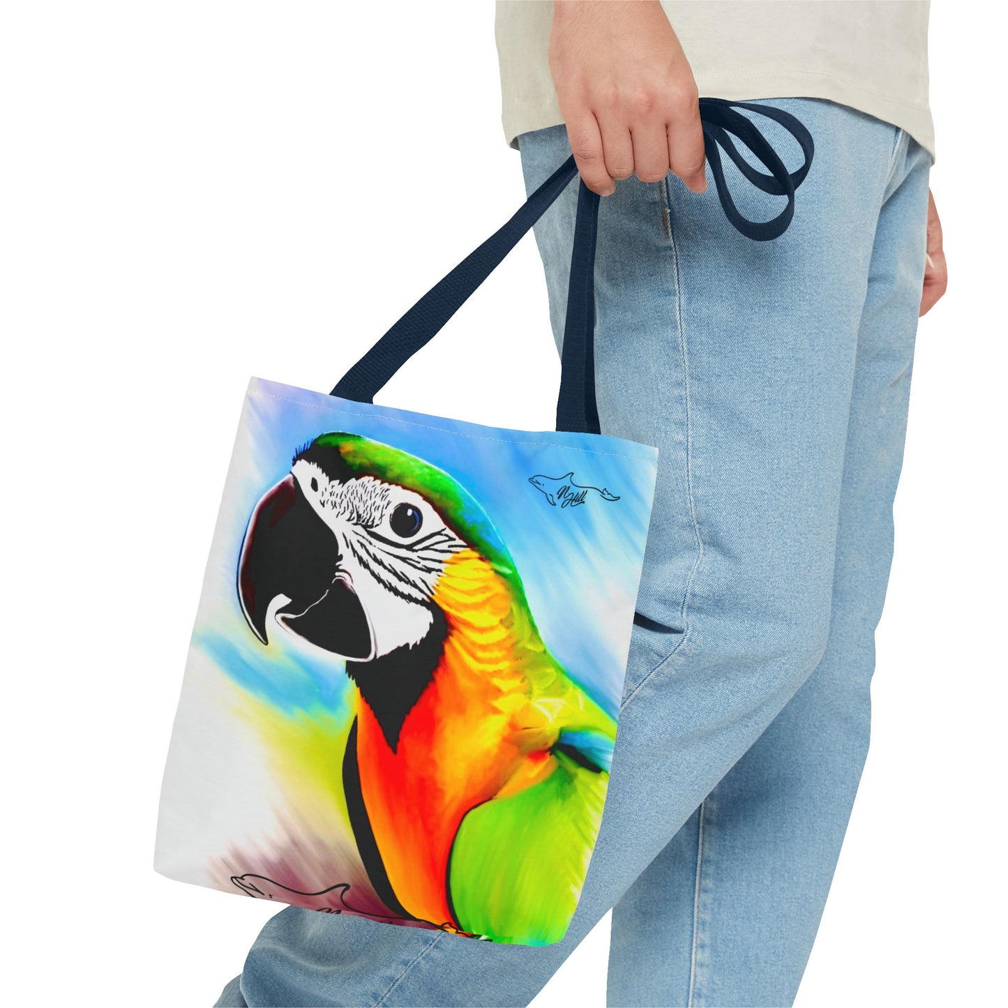 Blue and Gold Macaw Parrot Tote Bag (AOP)