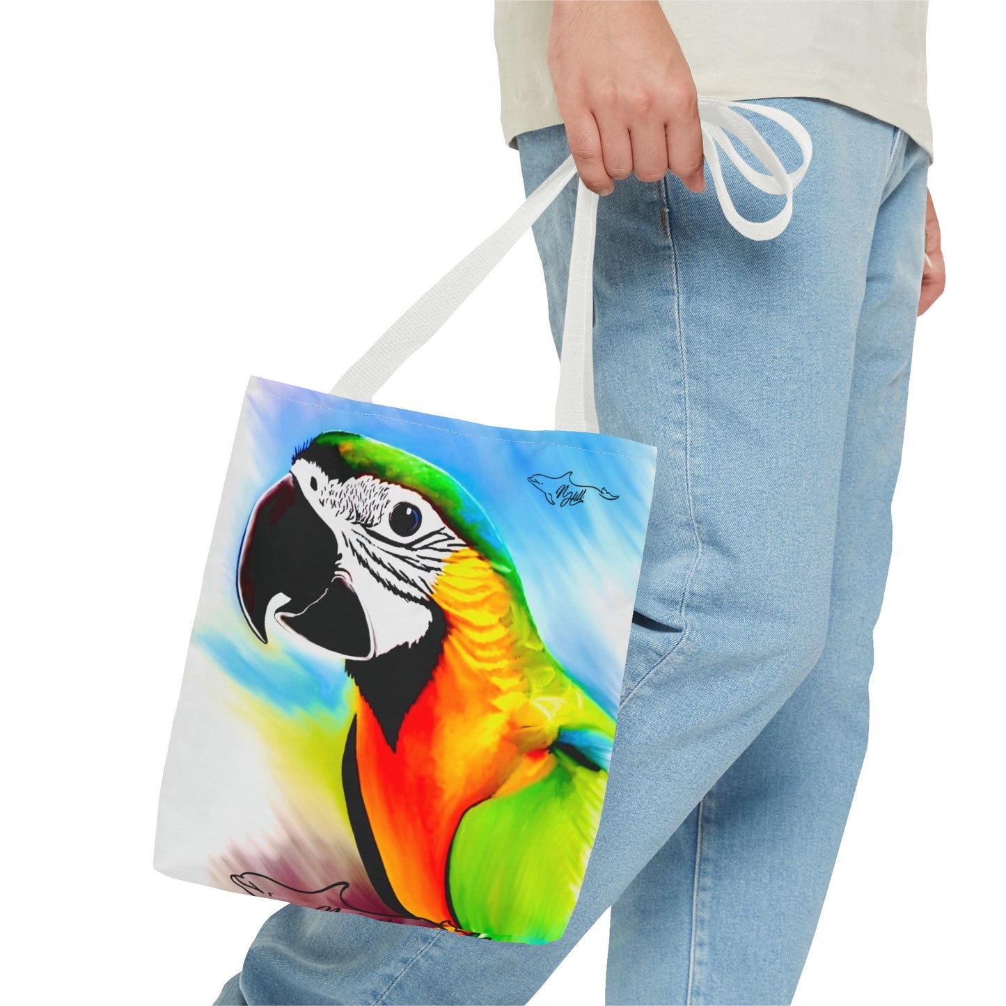 Blue and Gold Macaw Parrot Tote Bag (AOP)