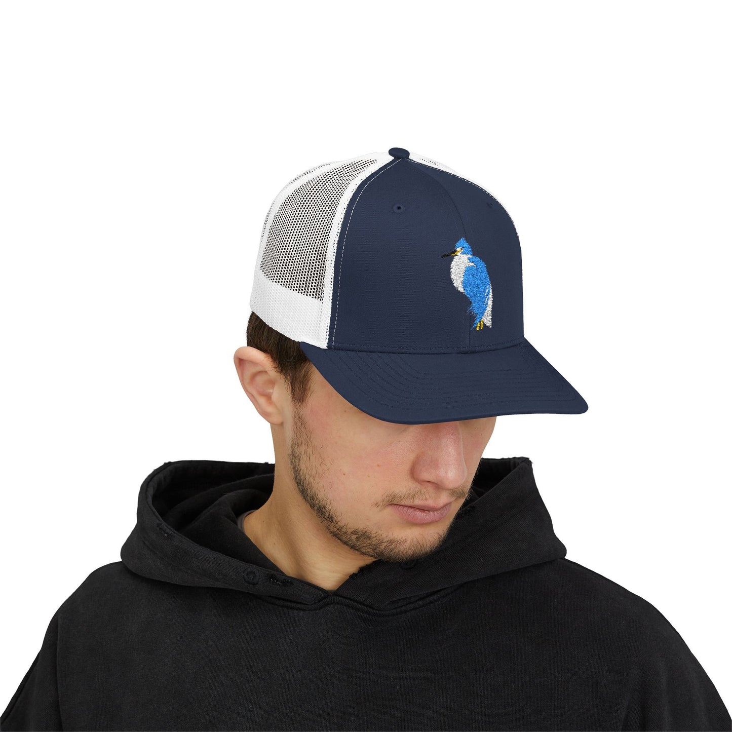 Great Blue Heron Snapback Trucker Cap