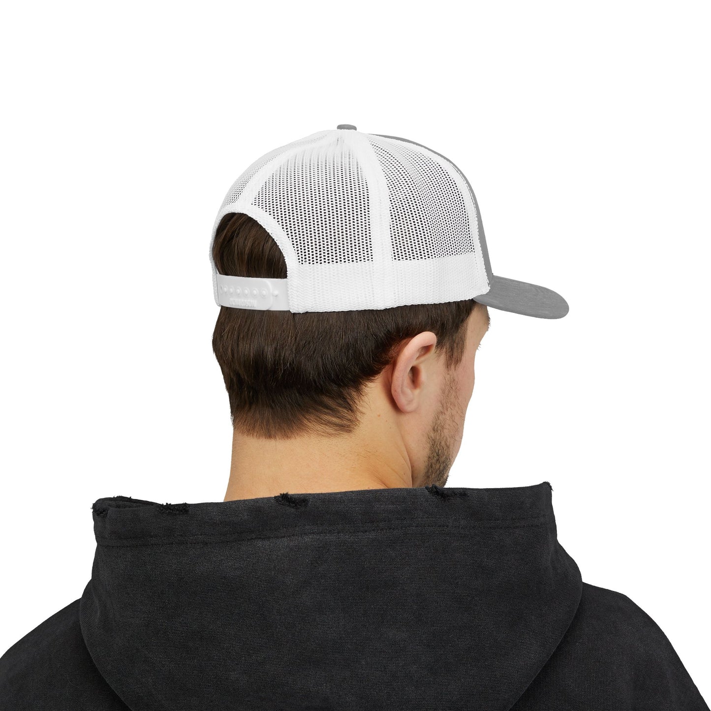Beluga Embroidered Snapback Trucker Cap