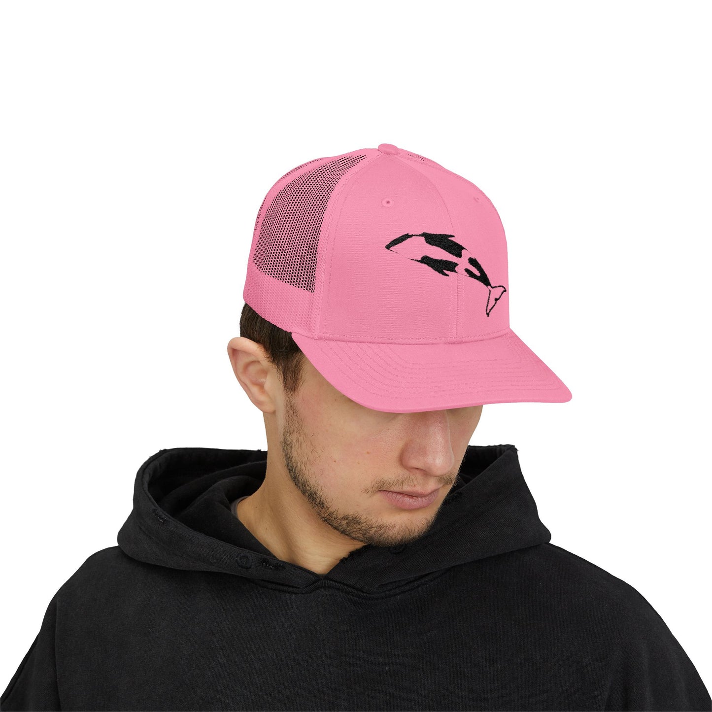 Orca Whale Breach Snapback Trucker Cap