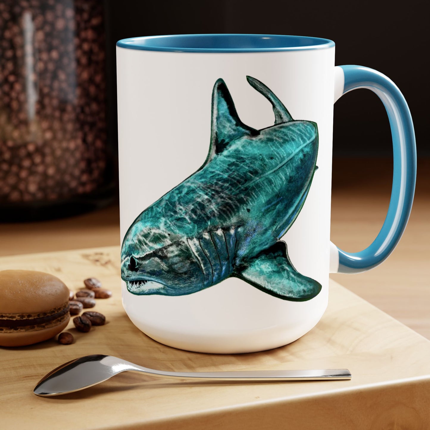 Mako Two-Tone Coffee Mugs, 15oz