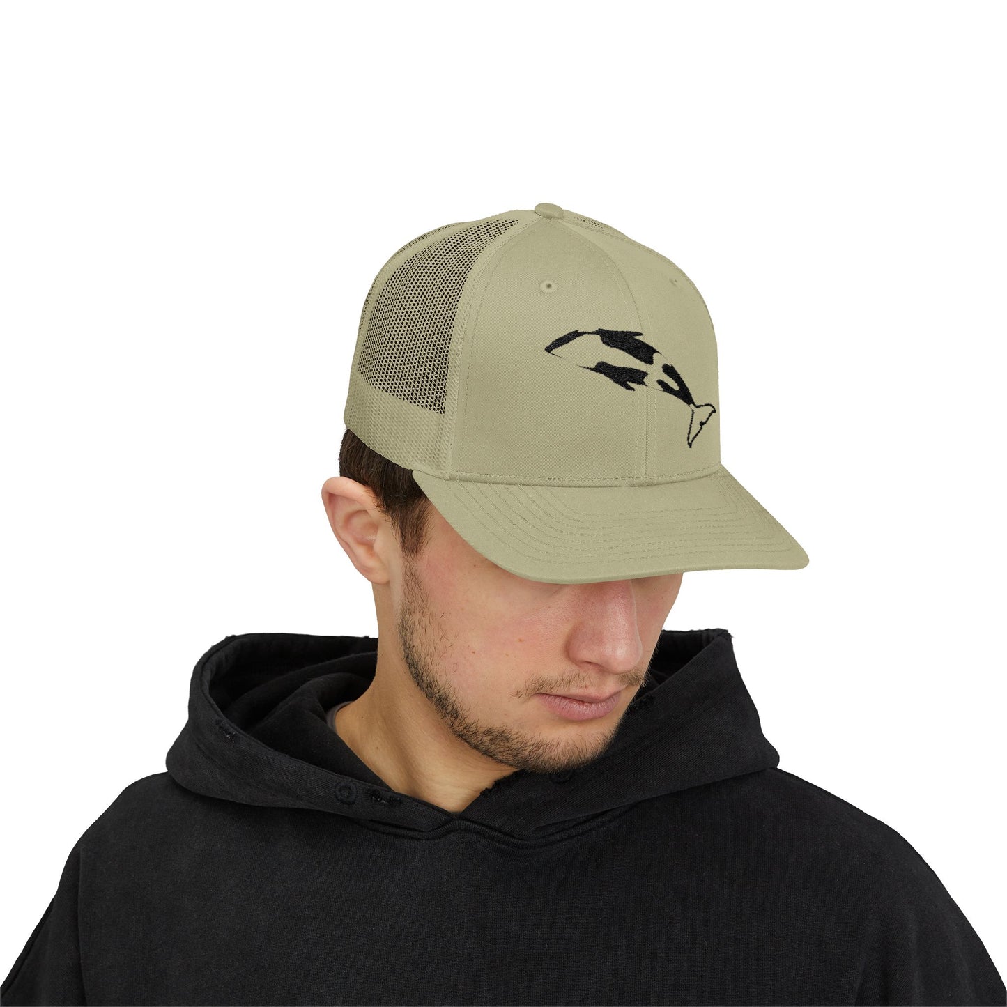 Orca Whale Breach Snapback Trucker Cap