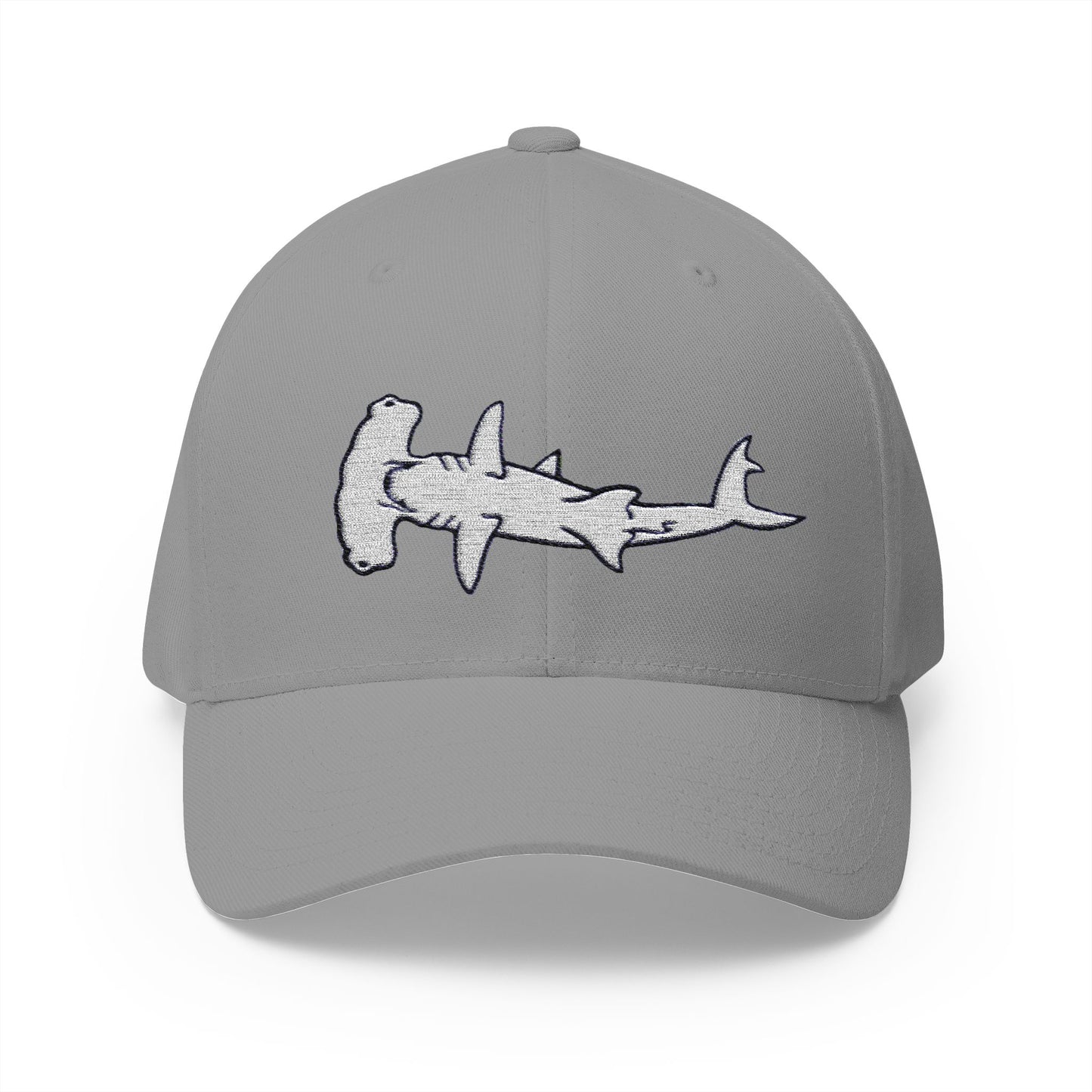 Hammerhead Shark Closed-Back Structured Cap (Embroidery)
