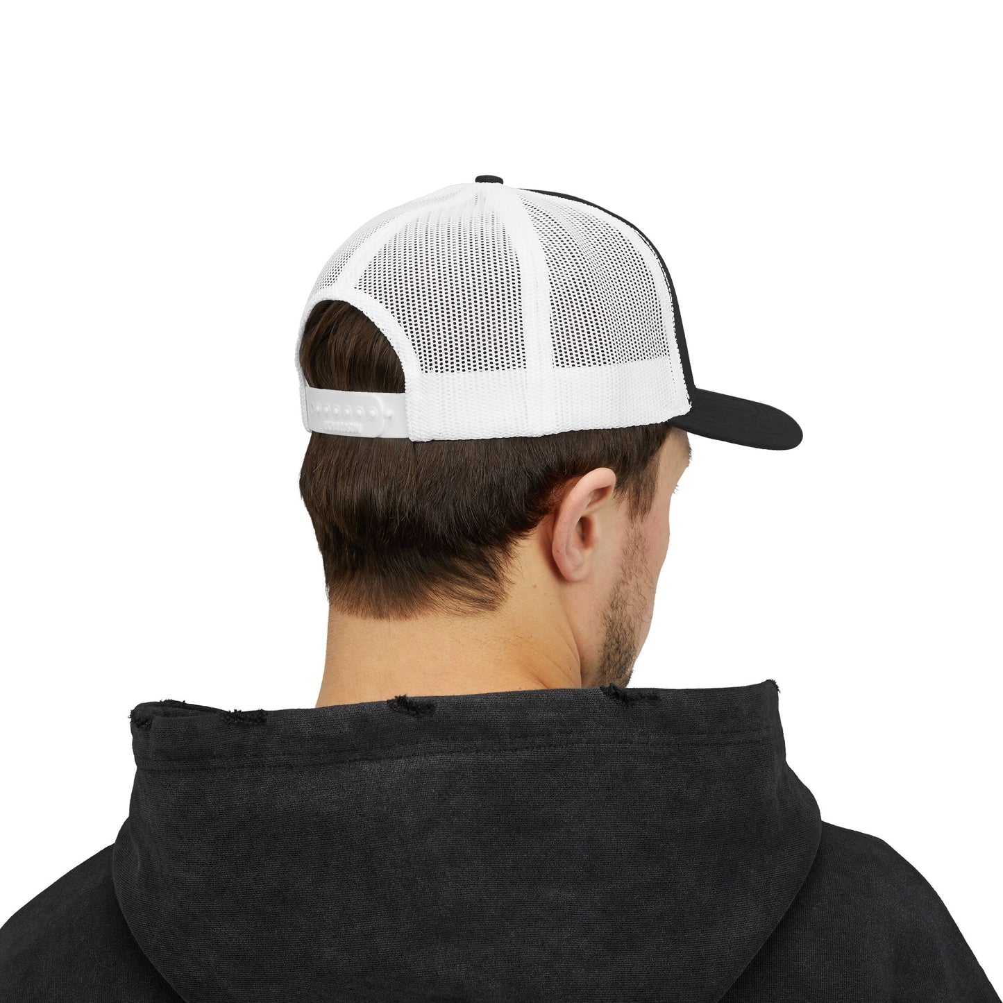 Beluga Embroidered Snapback Trucker Cap