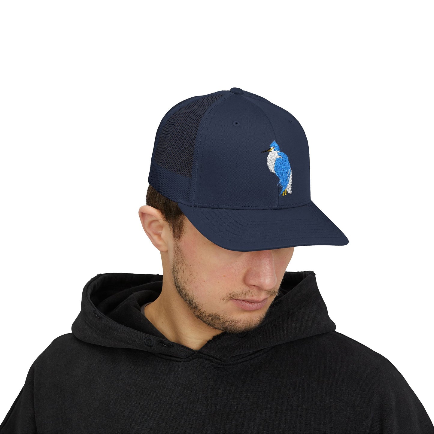 Great Blue Heron Snapback Trucker Cap