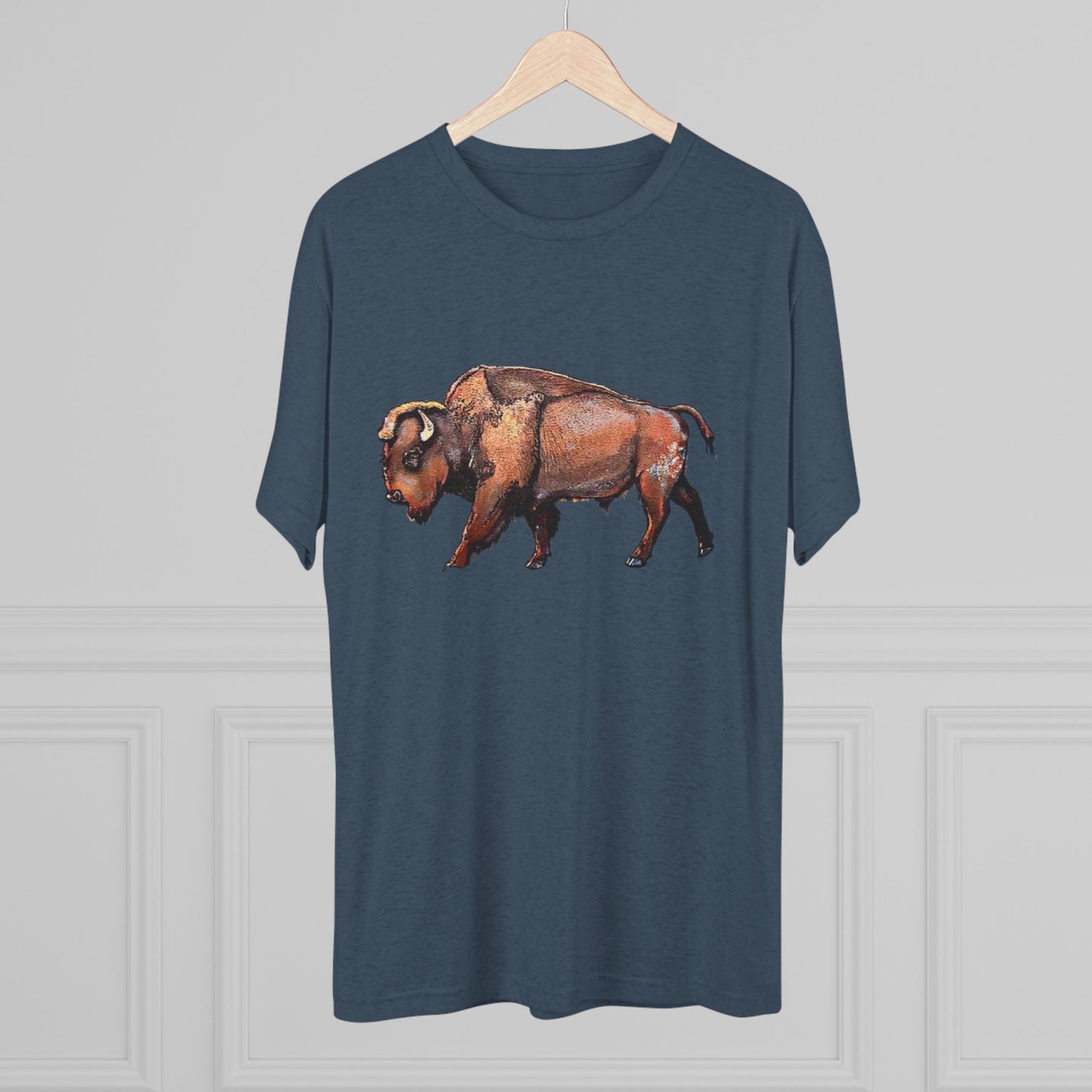 Bison Unisex Tri-Blend Crew Tee