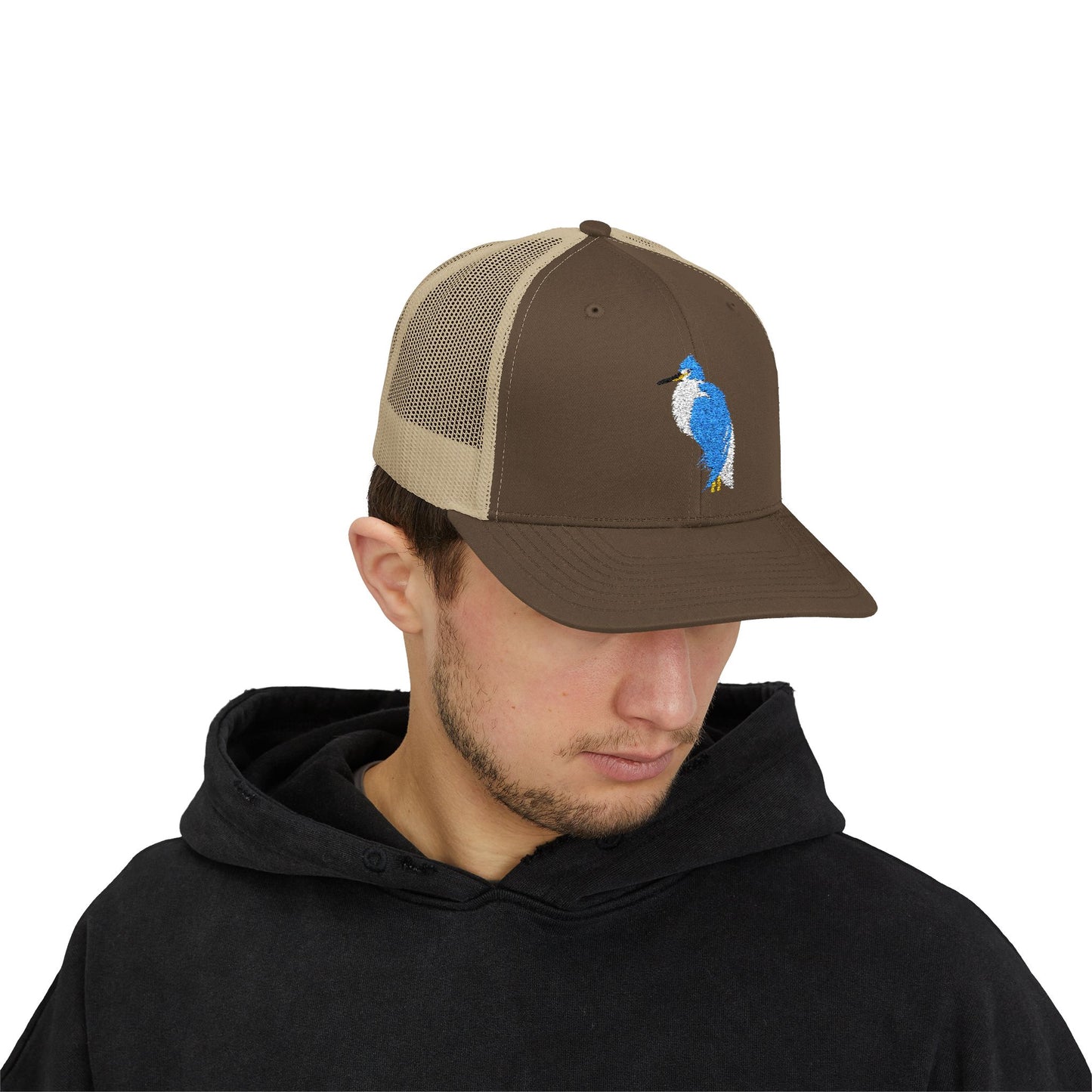 Great Blue Heron Snapback Trucker Cap