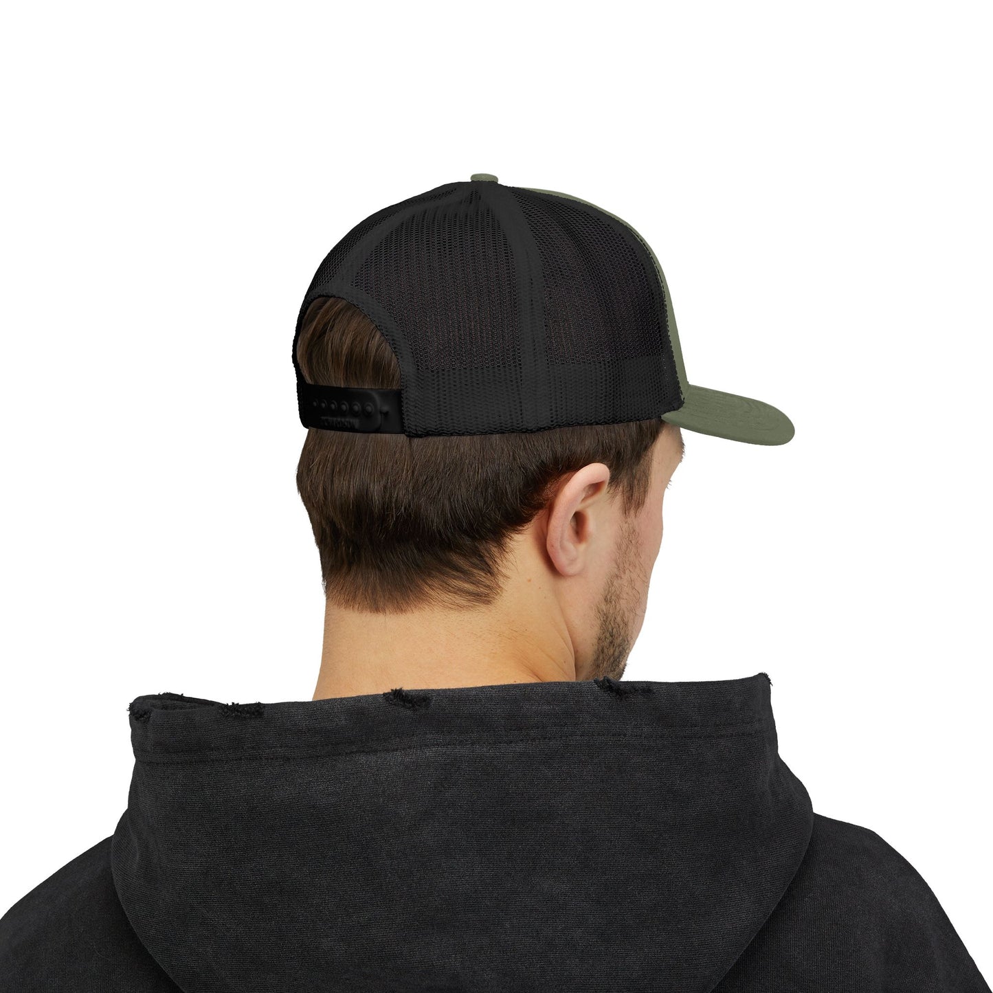 Beluga Embroidered Snapback Trucker Cap