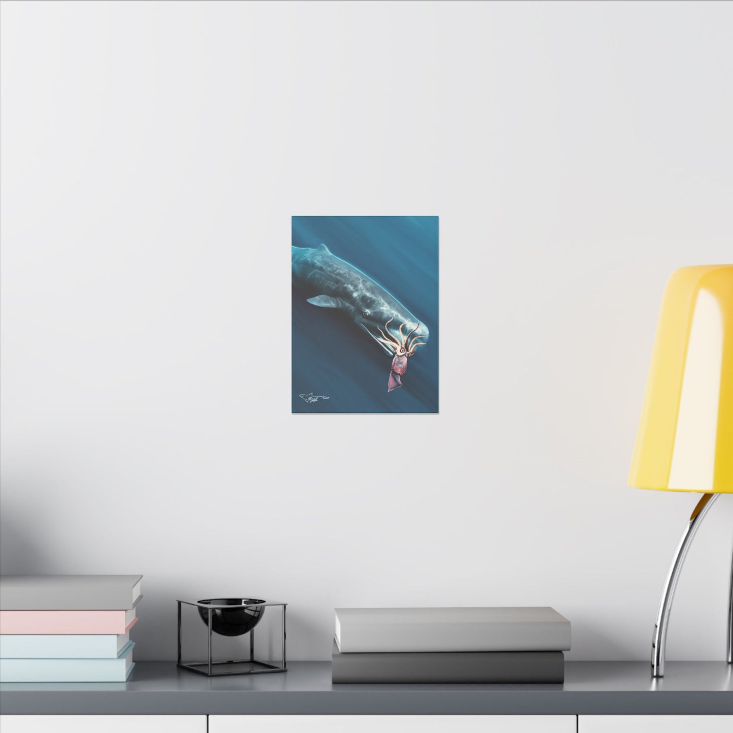Sperm Whale Hunt Matte Canvas, Stretched, 0.75"