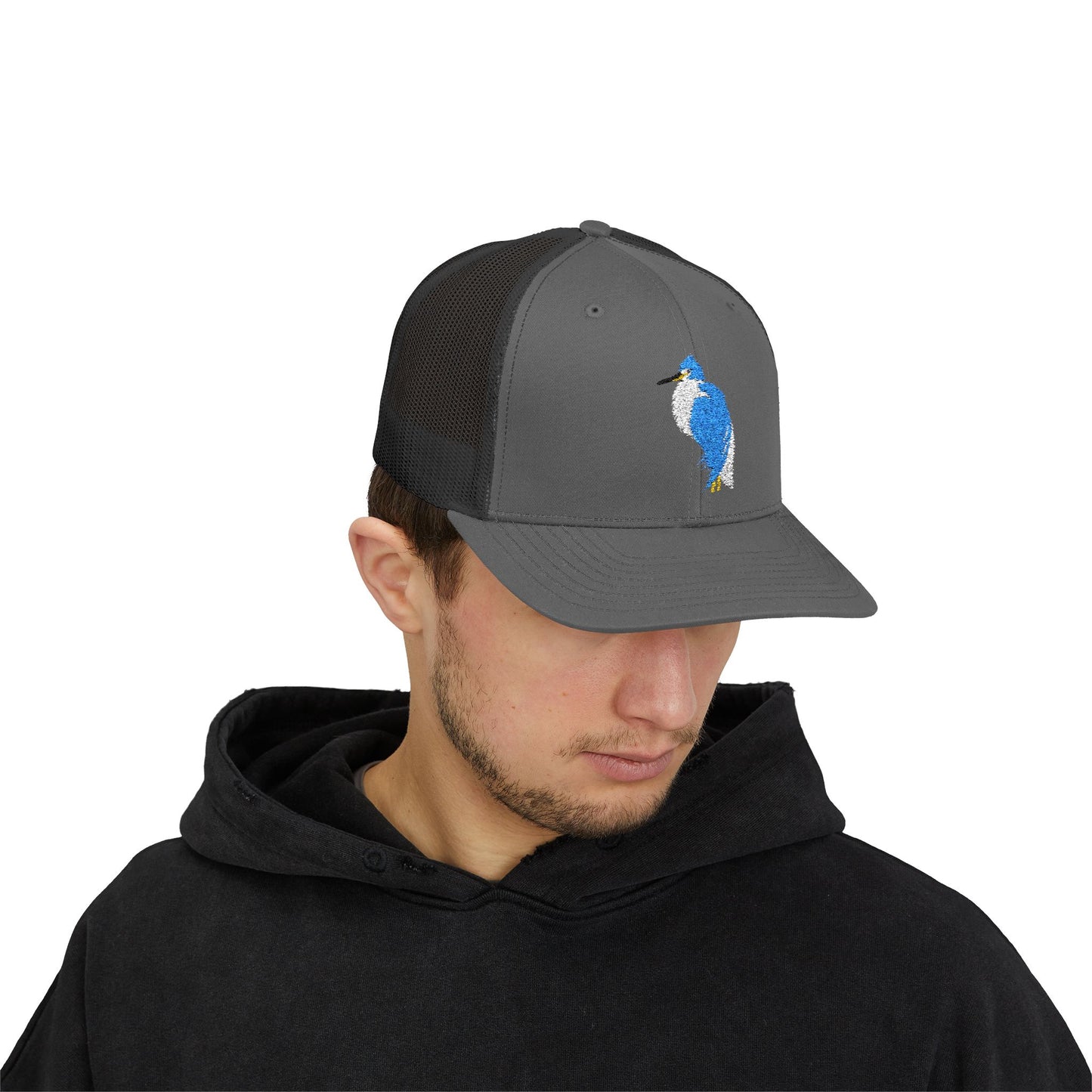 Great Blue Heron Snapback Trucker Cap