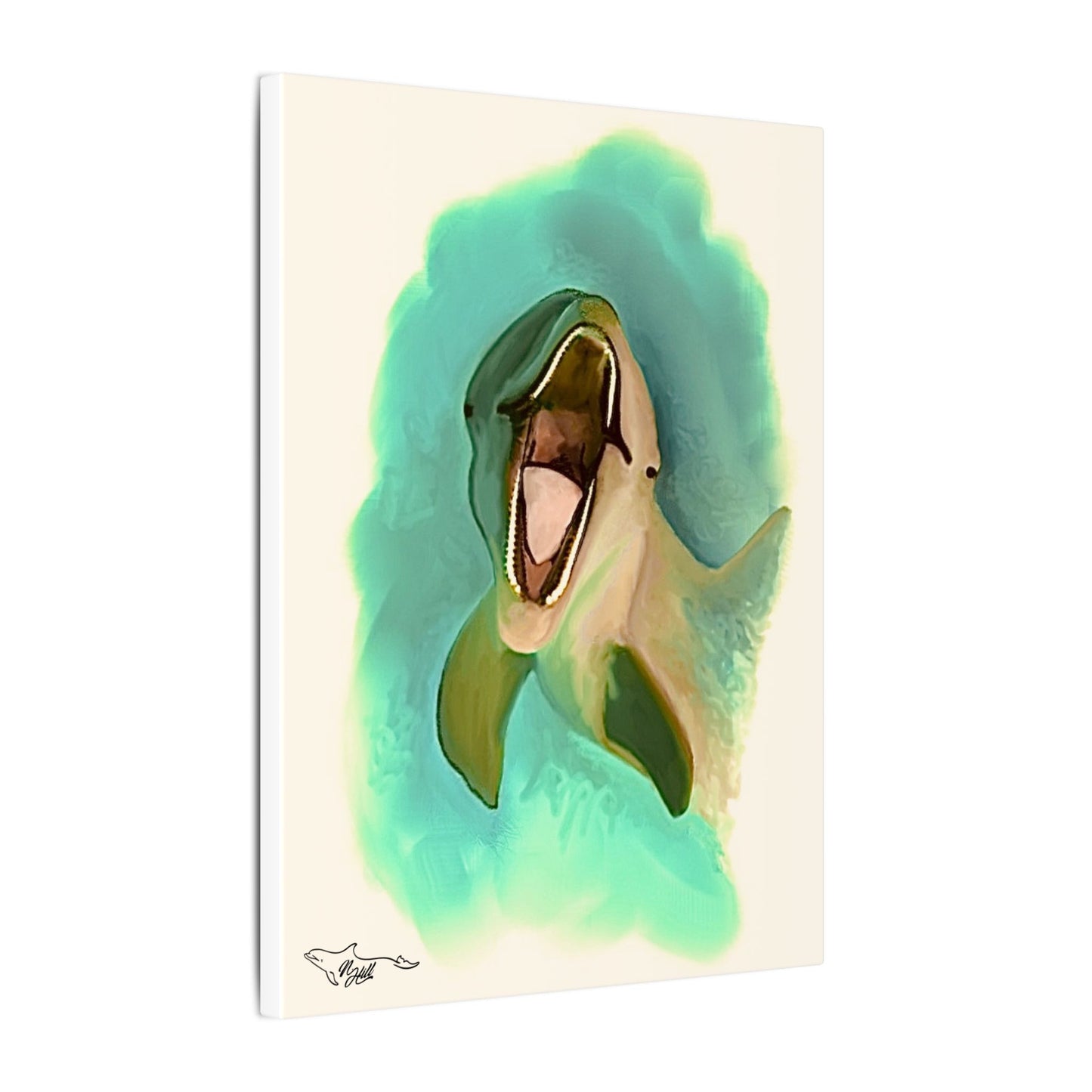 Dolphin Matte Canvas, Stretched, 0.75"