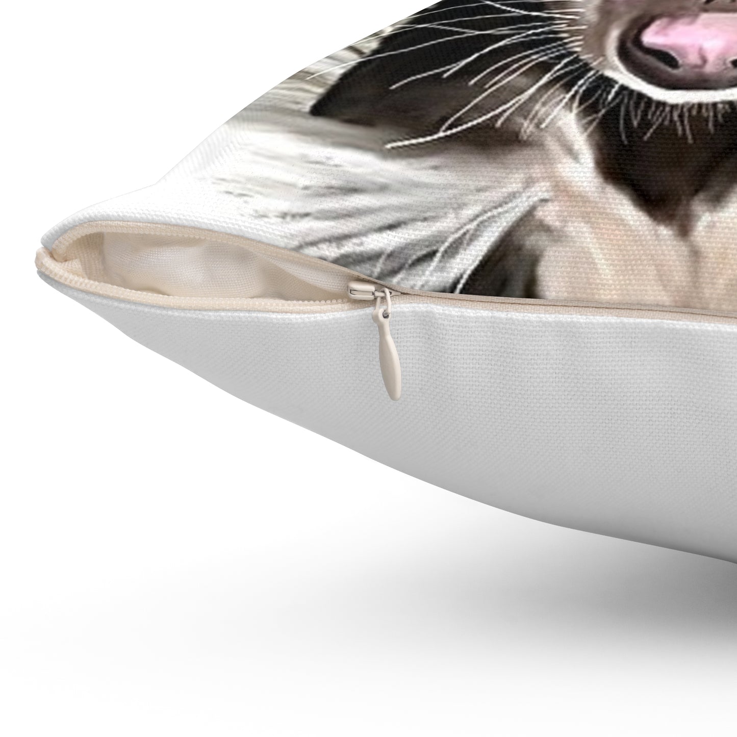 Skunk Spun Polyester Square Pillow