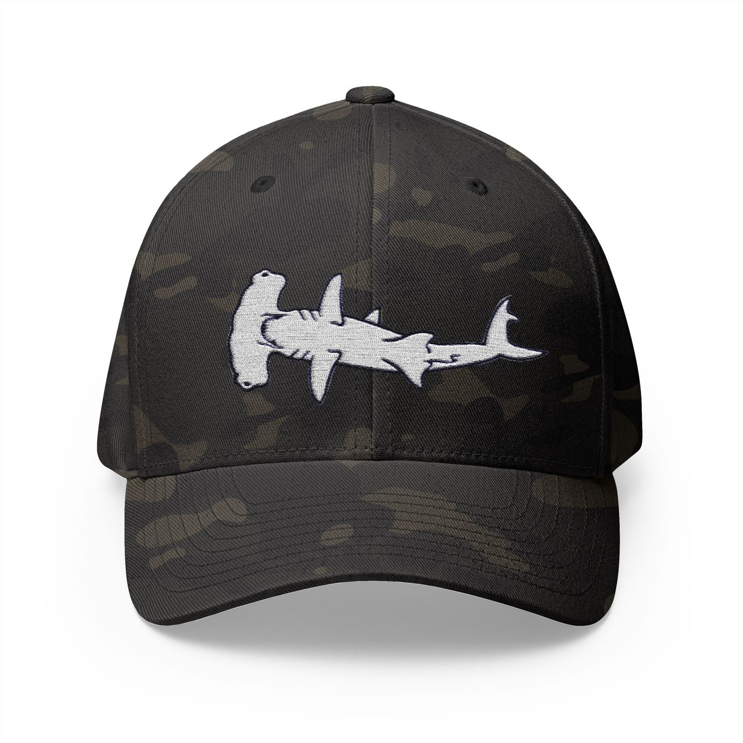 Hammerhead Shark Closed-Back Structured Cap (Embroidery)