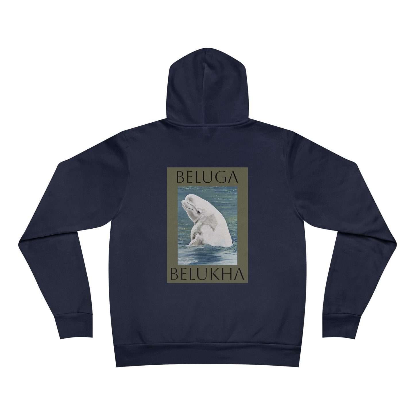 Beluga Whale Unisex Sponge Fleece Pullover Hoodie