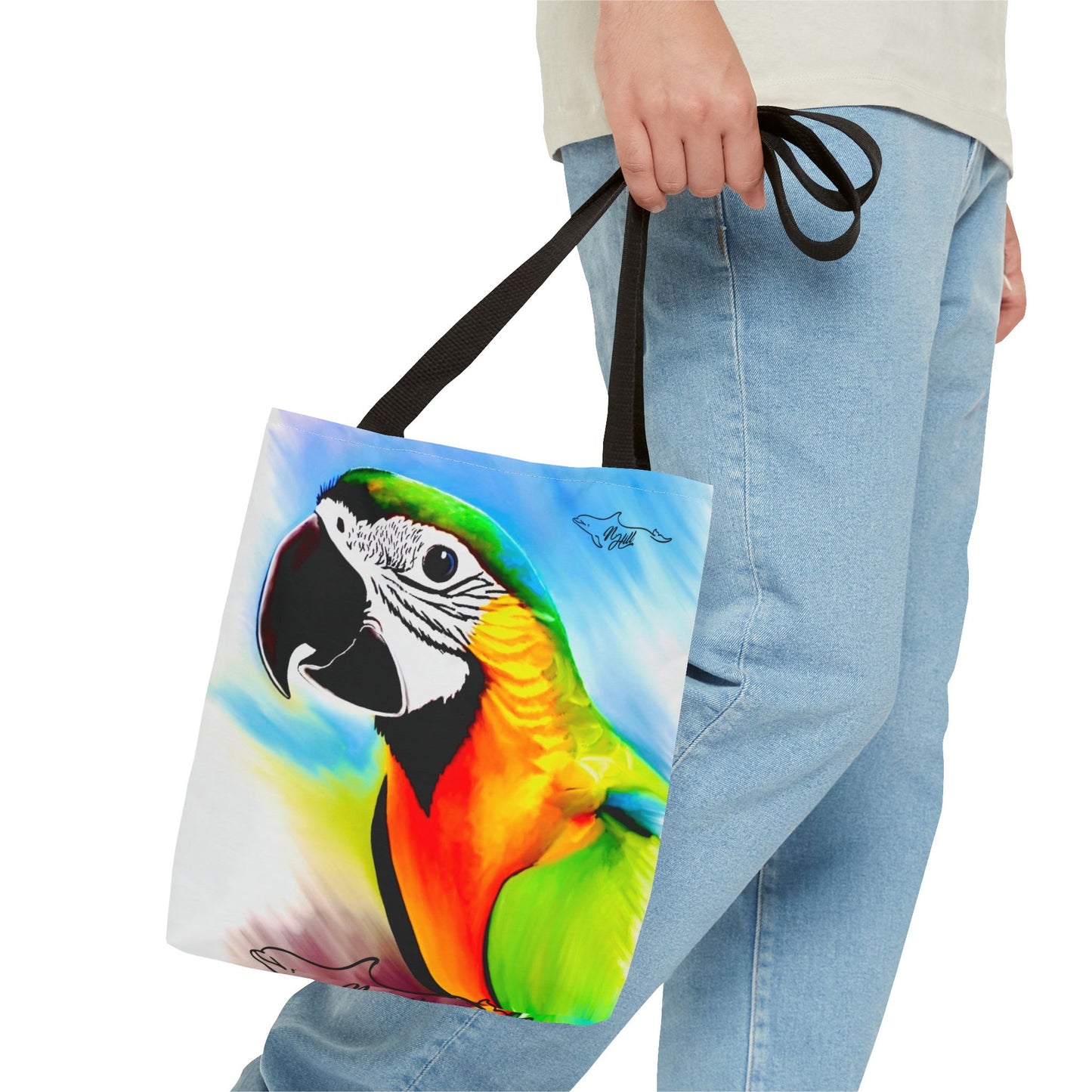 Blue and Gold Macaw Parrot Tote Bag (AOP)