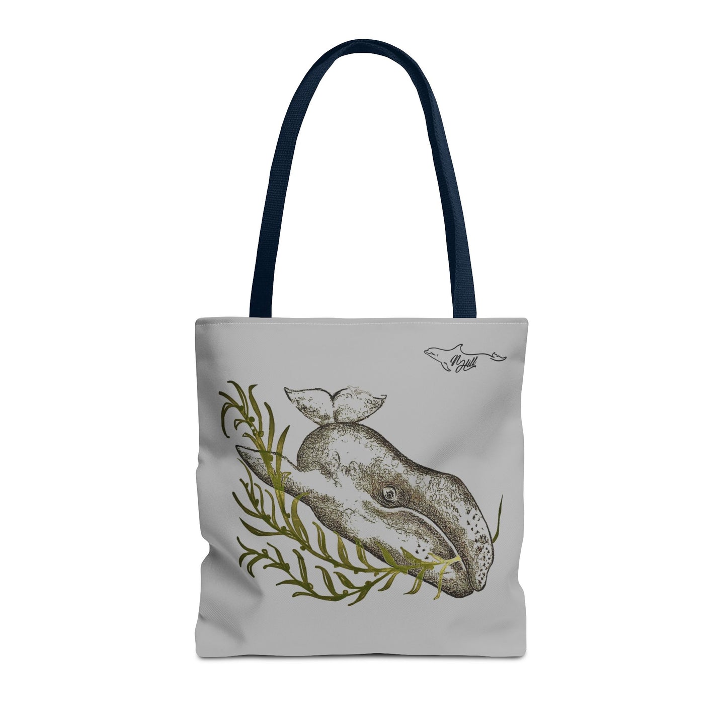 Gray Whale Tote Bag (AOP)