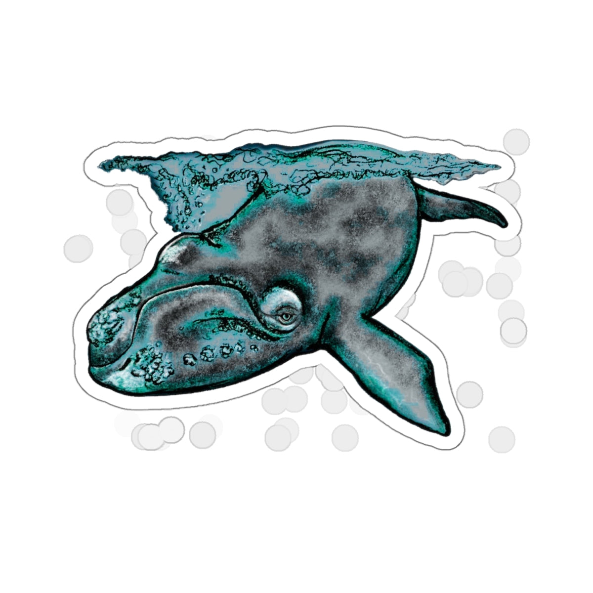 North Atlantic Right Whale Kiss-Cut Stickers