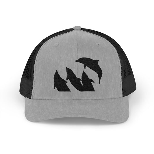 Bow Riding Dolphins  Embroidered Snapback Trucker Cap