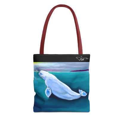 Beluga Whale Hvaldimir Tote Bag by Tracy Hill (AOP)