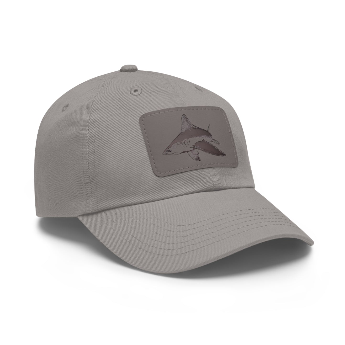 Mako Shark Hat with Leather Patch (Rectangle)