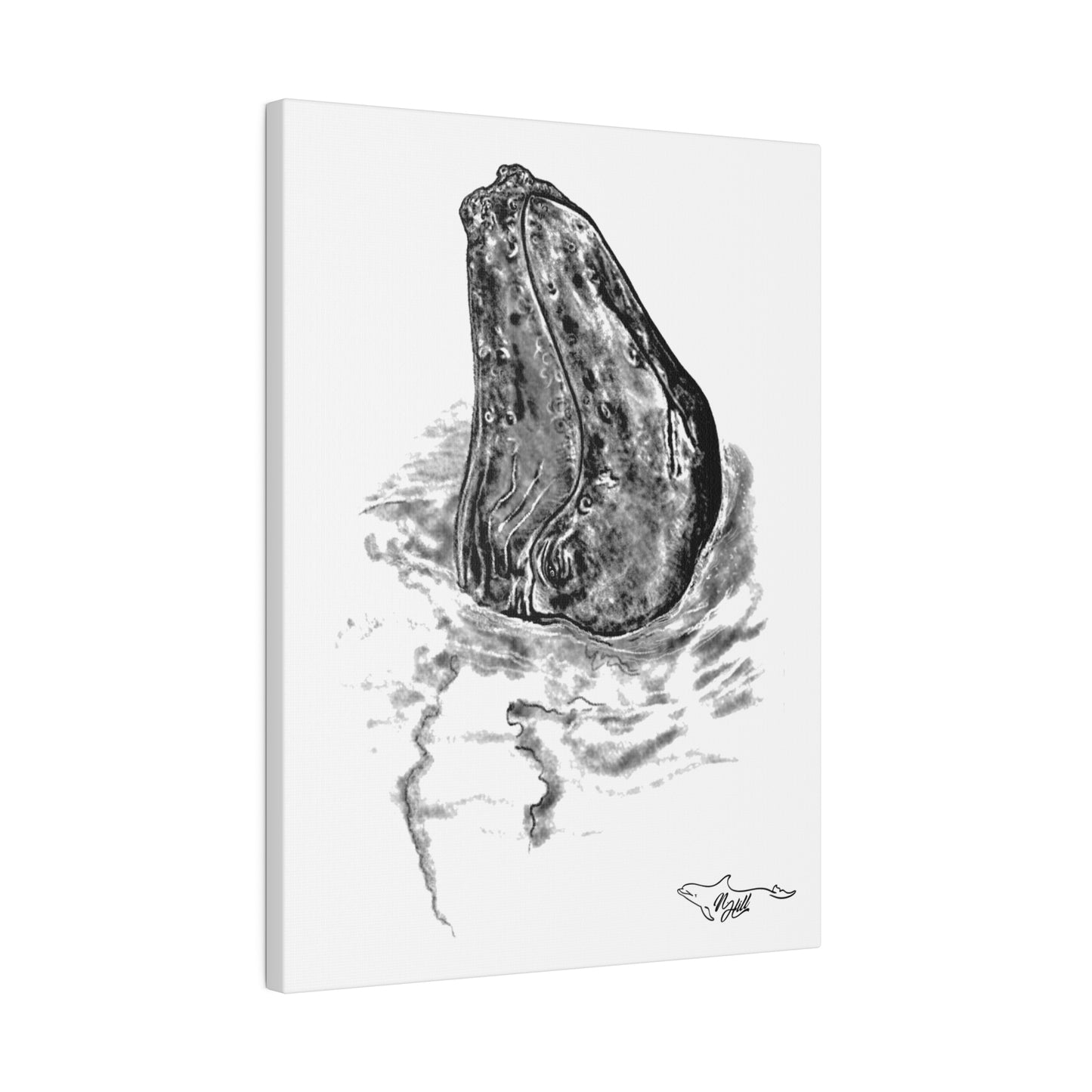 Humpback Whale Matte Canvas, Stretched, 0.75"