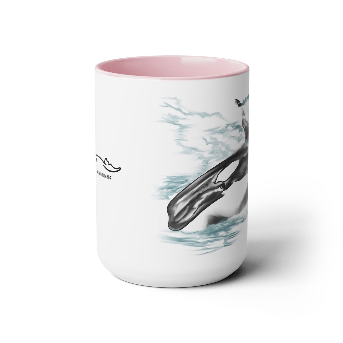 Orca Whale Two-Tone Coffee Mugs, 15oz