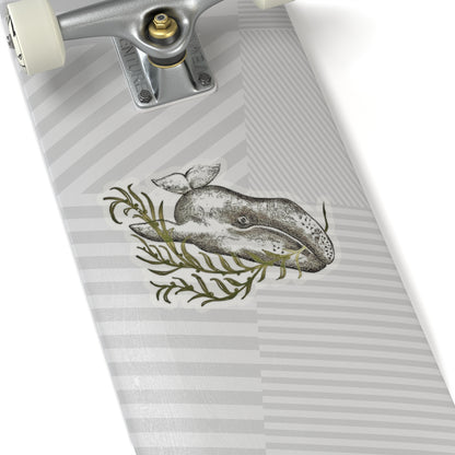 Grey Whale Kiss-Cut Stickers