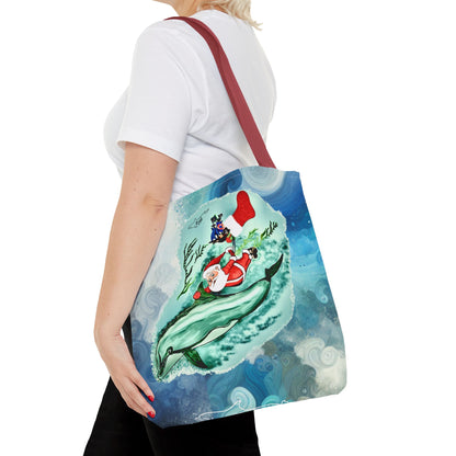 Deep Dive Delivery Santa Clause Tote Bag (AOP)