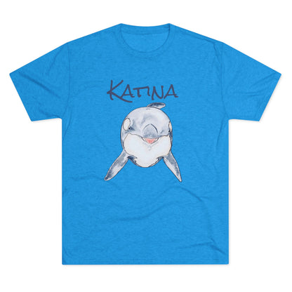 Katina Orca Whale Unisex Tri-Blend Graphic Crew Tee